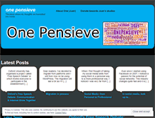 Tablet Screenshot of onepensieve.wordpress.com