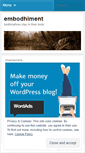 Mobile Screenshot of embodhiment.wordpress.com
