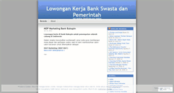 Desktop Screenshot of lowongankerjabank.wordpress.com