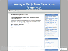 Tablet Screenshot of lowongankerjabank.wordpress.com