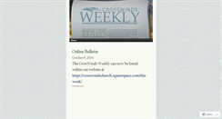 Desktop Screenshot of crosswindschurch.wordpress.com