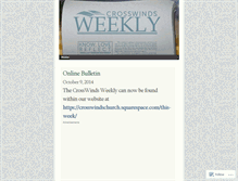 Tablet Screenshot of crosswindschurch.wordpress.com