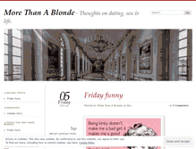 Tablet Screenshot of morethanablonde.wordpress.com