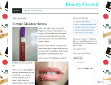 Tablet Screenshot of beautycrazed.wordpress.com