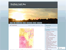Tablet Screenshot of connectionofmindandbody.wordpress.com