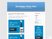 Tablet Screenshot of developerknowhow.wordpress.com