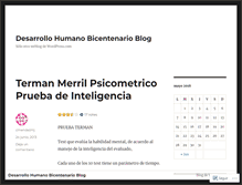Tablet Screenshot of desarrollohumanobicentenario.wordpress.com