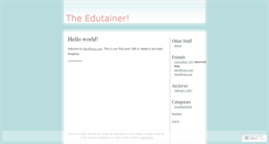 Desktop Screenshot of edutainer.wordpress.com