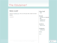 Tablet Screenshot of edutainer.wordpress.com