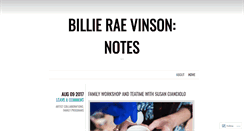 Desktop Screenshot of billieraevinson.wordpress.com