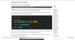 Desktop Screenshot of metaphysicaldeveloper.wordpress.com