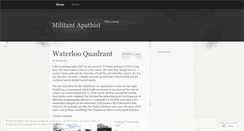 Desktop Screenshot of militantapathist.wordpress.com