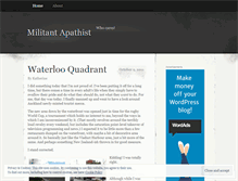 Tablet Screenshot of militantapathist.wordpress.com