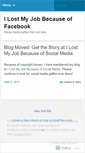 Mobile Screenshot of ilostmyjobbecauseoffacebook.wordpress.com