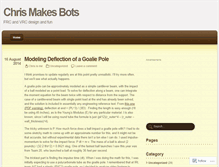 Tablet Screenshot of chrismakesbots.wordpress.com