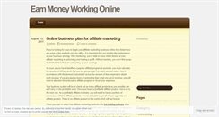 Desktop Screenshot of earnmoneyworkingonline.wordpress.com