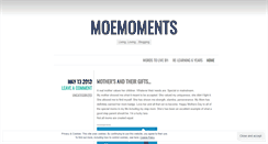 Desktop Screenshot of moemoments.wordpress.com