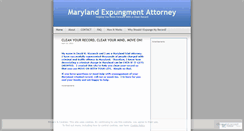 Desktop Screenshot of expungementmaryland.wordpress.com