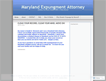 Tablet Screenshot of expungementmaryland.wordpress.com