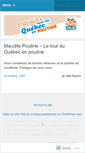 Mobile Screenshot of mauditepoutine.wordpress.com