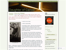 Tablet Screenshot of daughterofcancer.wordpress.com