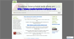 Desktop Screenshot of cuadernointercultural.wordpress.com