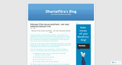 Desktop Screenshot of dhanialfitra.wordpress.com