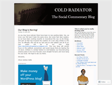 Tablet Screenshot of coldradiator.wordpress.com