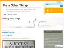 Tablet Screenshot of andmanyotherthings.wordpress.com