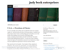 Tablet Screenshot of judybeckenterprises.wordpress.com