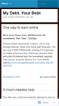 Mobile Screenshot of mydebtyourdebt.wordpress.com