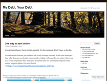 Tablet Screenshot of mydebtyourdebt.wordpress.com