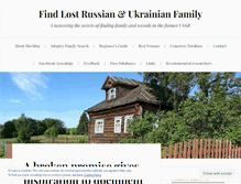 Tablet Screenshot of lostrussianfamily.wordpress.com