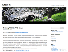 Tablet Screenshot of kursusk3.wordpress.com