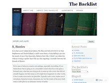 Tablet Screenshot of bookbacklist.wordpress.com