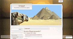 Desktop Screenshot of lovegypt.wordpress.com