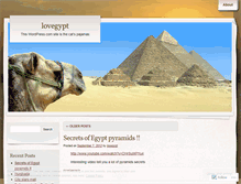 Tablet Screenshot of lovegypt.wordpress.com