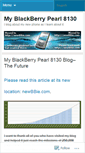 Mobile Screenshot of blackberry8130.wordpress.com