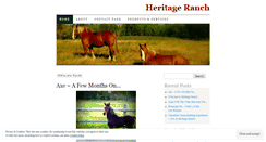 Desktop Screenshot of heritageranch.wordpress.com