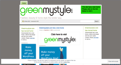 Desktop Screenshot of greenmystyle.wordpress.com