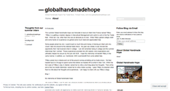 Desktop Screenshot of globalhandmadehope.wordpress.com