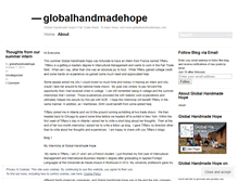 Tablet Screenshot of globalhandmadehope.wordpress.com