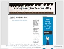 Tablet Screenshot of easybeginnerpianolessons.wordpress.com