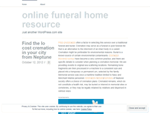 Tablet Screenshot of funeralhomeresources.wordpress.com