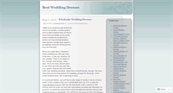 Desktop Screenshot of bestweddingdress.wordpress.com