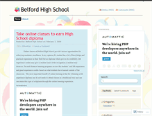 Tablet Screenshot of belfordhighschool.wordpress.com