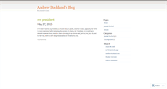 Desktop Screenshot of andrewbuckland.wordpress.com