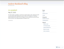 Tablet Screenshot of andrewbuckland.wordpress.com