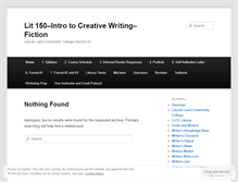 Tablet Screenshot of lit150fiction.wordpress.com