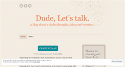 Desktop Screenshot of dudeletstalk.wordpress.com